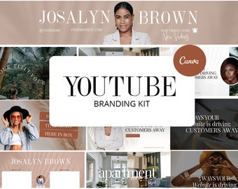 Editable YouTube Branding Kit: Canva Templates for Influencers (Digital Download)