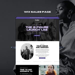 Website Template Wix Premium for coaches leaders social media managers influencers  bloggers Female Entrepreneurs Landing Page Web Design