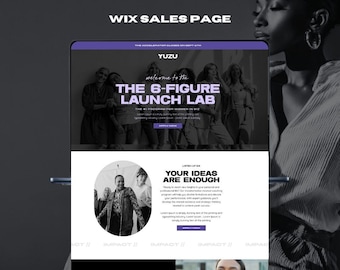 Website Template Wix Premium for coaches leaders social media managers influencers  bloggers Female Entrepreneurs Landing Page Web Design