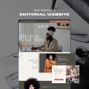 Luxe Sales Templates Wix Template for Service-based business coaches Influencers Bloggers Female Entrepreneurs Luxe Design Bold Design