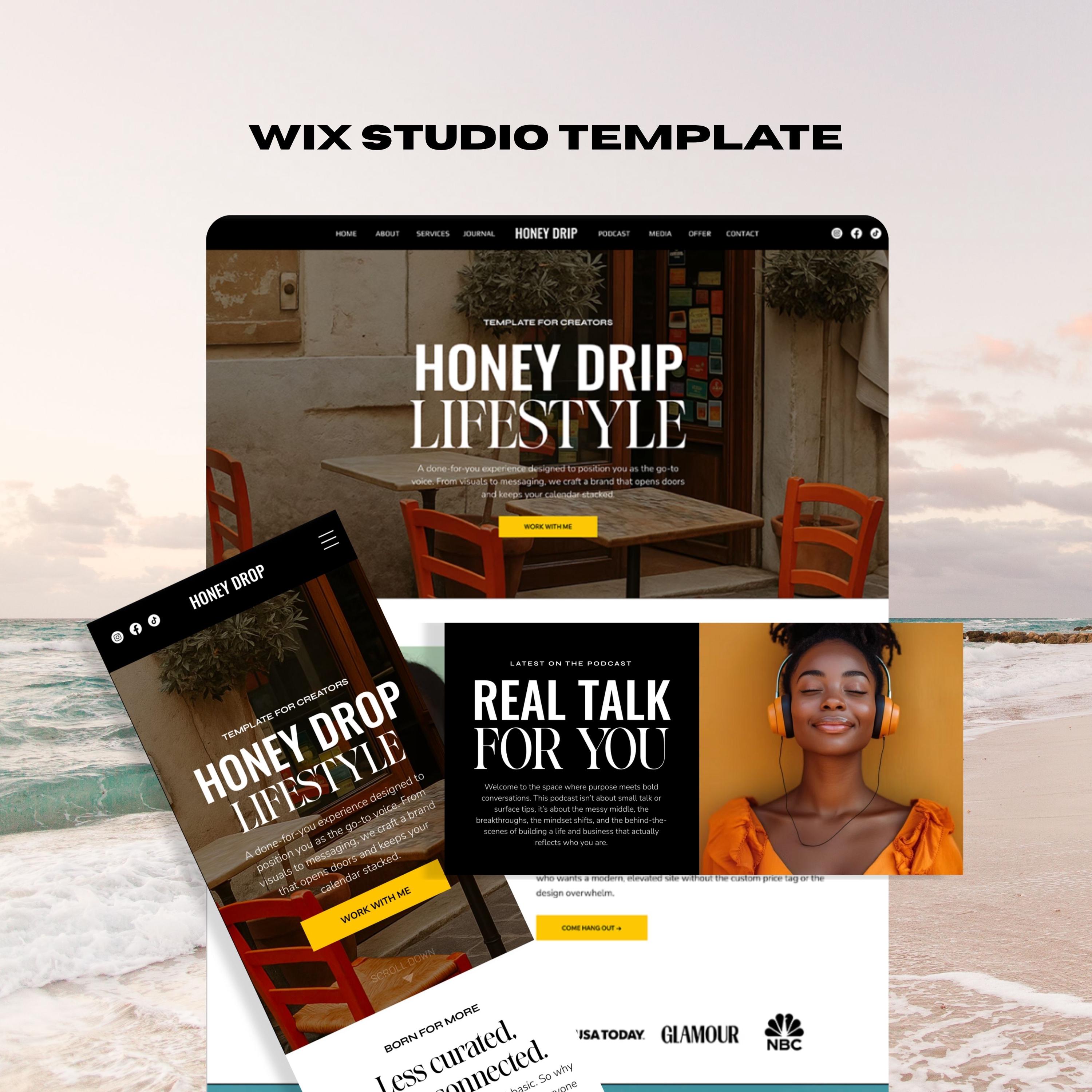 Wix Website Template Design Editorial Lifestyle Brand Website Design Business Site Template Modern Minimal Aesthetic Website Layout Page