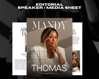 Editable Speaker Media Kit Template | Canva Booklet for Coaches & Consultants (Digital Download)