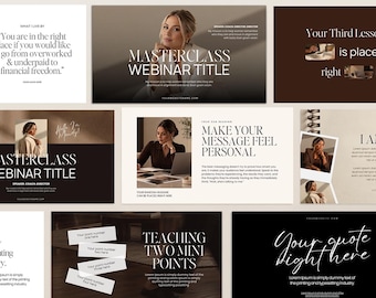 Canva Presentation Template for Coaches, Speakers and Business Owners | Masterclass, Webinar, Workshop & Course Slides