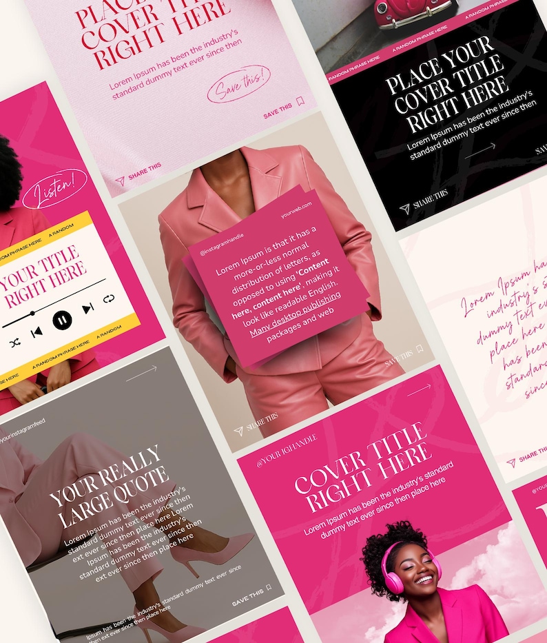 Canva Templates Carousel Social Media Bundle for Podcasters Coaches ...