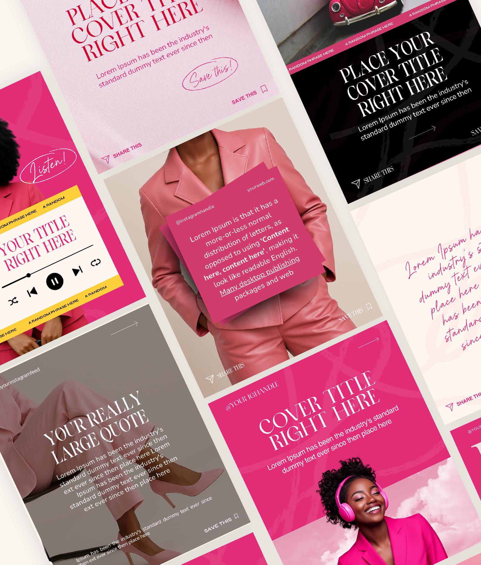 Canva Templates Carousel Social Media Bundle for Podcasters Coaches ...