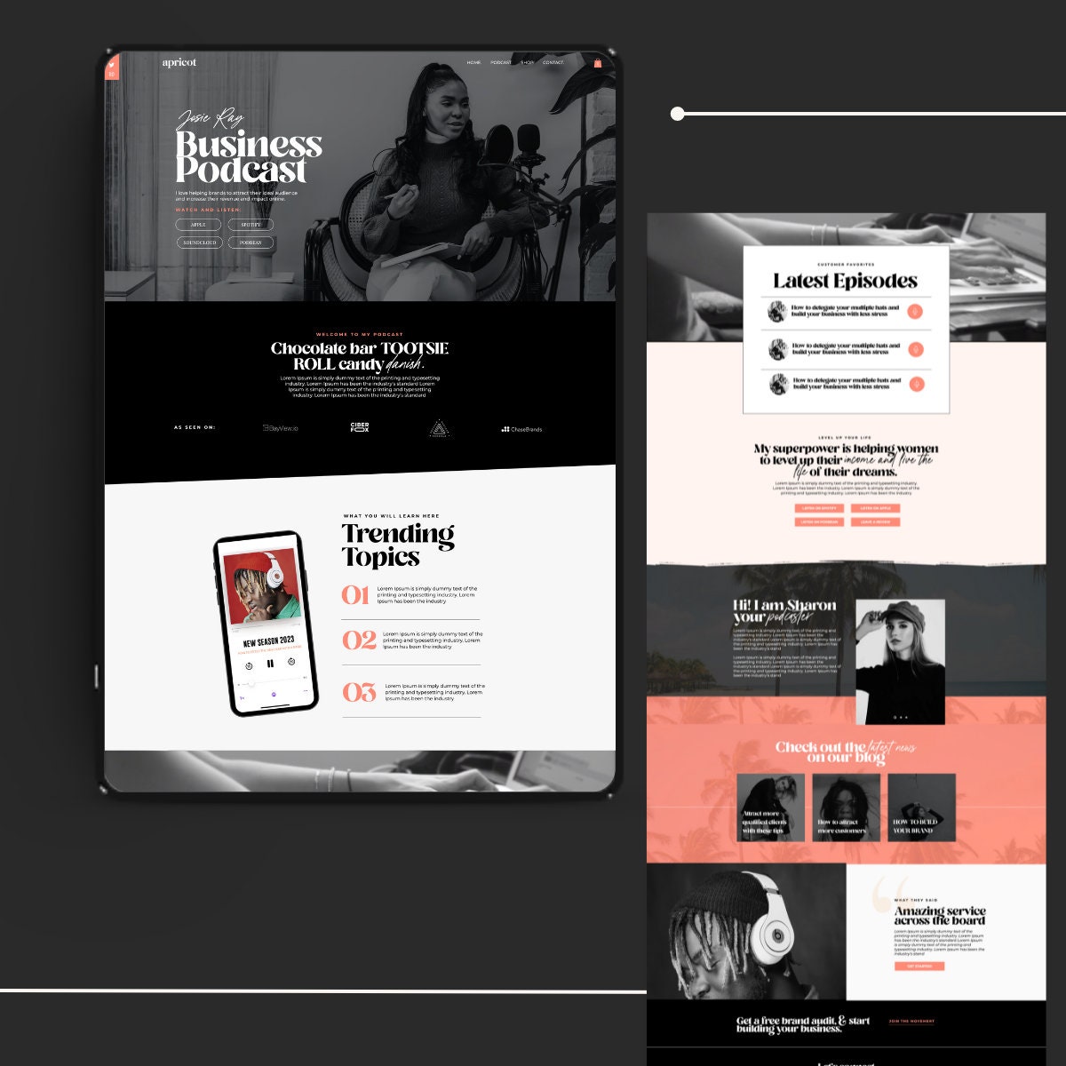 Premium Squarespace Website Podcast Template Podcasters Etsy Premium Squarespace Website Podcast Template Podcasters Etsy