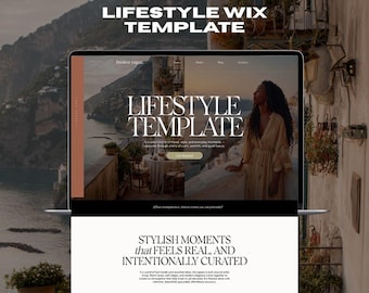 Wix Website Template for Blogger, Lifestyle Influencer Website Design Templates  Editorial Minimalist Design Creative Business Website