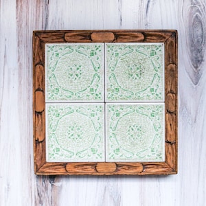 Hand Carved Trivet,  Pattern Trivet Tile Tray/Tivet, Mexican Art Deco