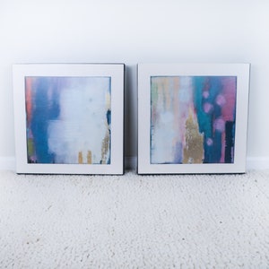 Original Ann Echols Abstract Art: Signed Serigraph with Gold Foil