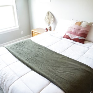 Vintage Wool Military Green Blanket