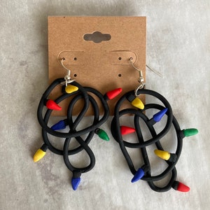 Tangled Christmas Light Earrings
