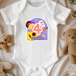Mono de música para bebé, mono de banda de música, mono de música rock, hito mensual, regalo para bebé recién nacido, body para bebé, ropa de bebé unisex, regalo personalizado para bebé
