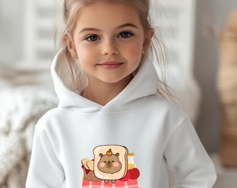 Sudadera con capucha para niños Capibara, sudadera deportiva unisex, regalo para niños,