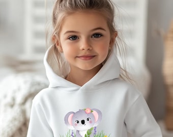 Koala-hoodie met print voor kinderen – kindersweater met dierenprint,