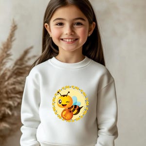 Bee Sweatshirt, bee lover sweatshirt, Cute kids sweatshirt, kids fall sweatshirt, Sweatshirt gift kids, Gift for Kids, Unisex kids clothing