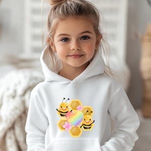 Kids Bee Hoodie: Soft Cotton-Blend Fleece, No Drawcords