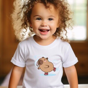 Capybara Toddler Tee: Unisex Kids Shirt, Soft Cotton
