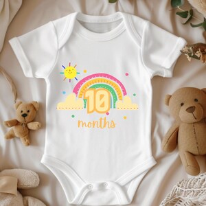 Hito del bebé, regalo de baby shower, regalos para bebés, regalo para mamá, hito mensual, regalo para bebé nuevo, ropa de bebé unisex, monos lindos para bebé