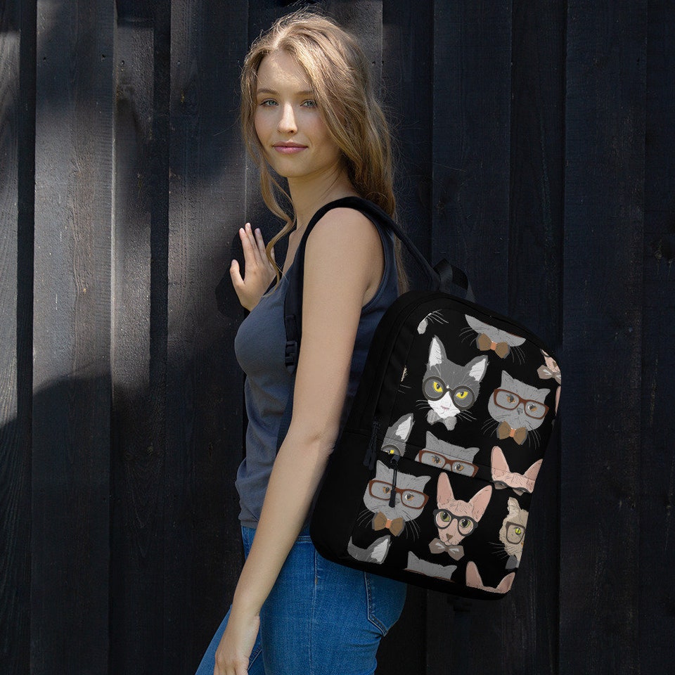 Discover Cat school backpack, College trendy bookbag