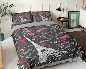 Paris Bedding Twin Etsy