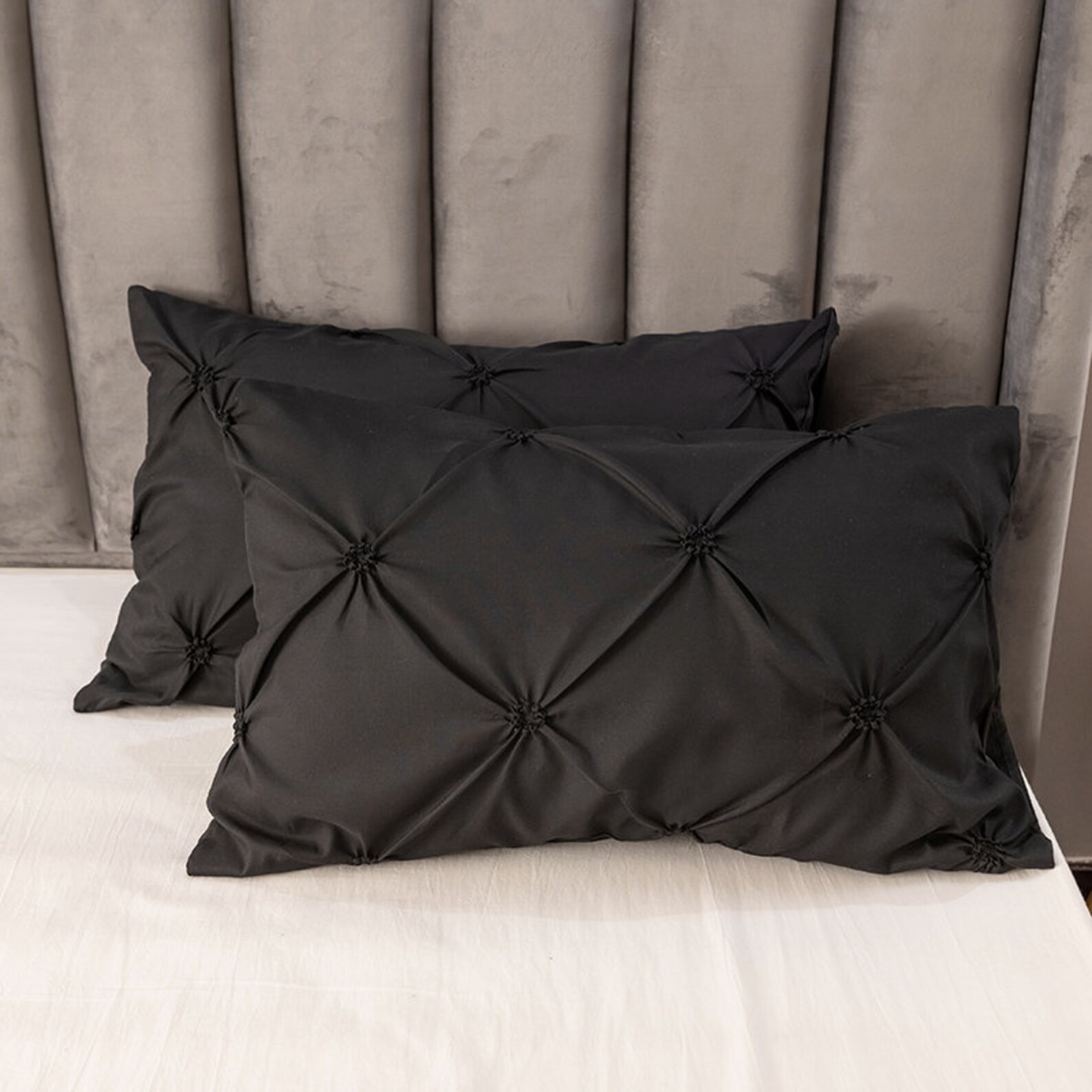 3 Stück Prise Falten Bettbezug mit Reißverschluss 100 % | Etsy