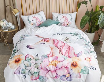 unicorn single doona cover