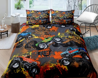monster jam twin sheet set