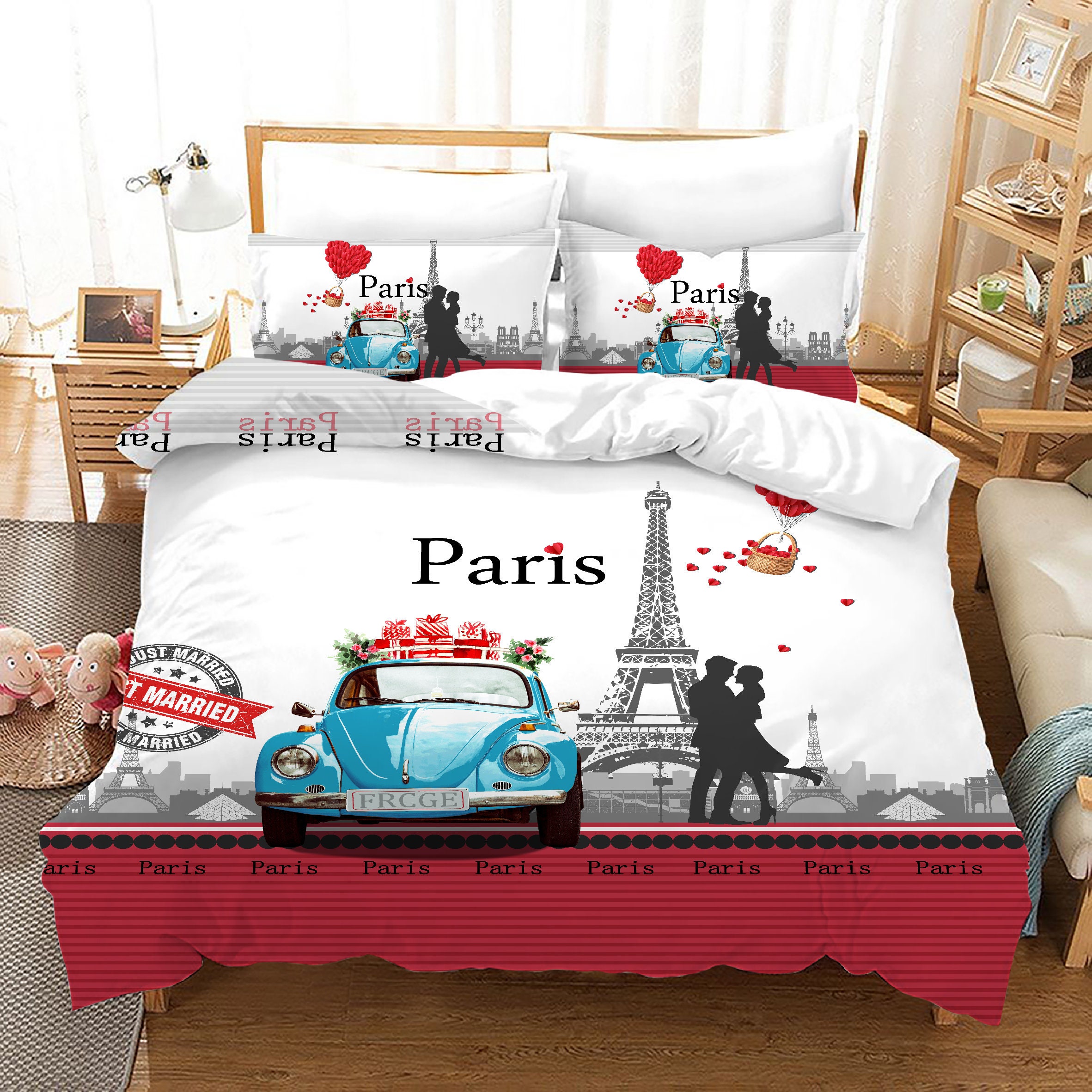 Queen, Paris Tower 3 Eiffel Tower Bedding French Style Duvet Cover Set Sweet Couple Paris Tower Pink Flowers Printed Design Pink Boys Girls Bedding Sets Queen 1 Duvet Cover 2 Pillowcases Queen, Paris Tower 3 Eiffel Tower Bedding French Style Duvet Cover Set Sweet Couple Paris Tower Pink Flowers Printed Design Pink Boys Girls Bedding Sets Queen 1 Duvet Cover 2 Pillowcases
