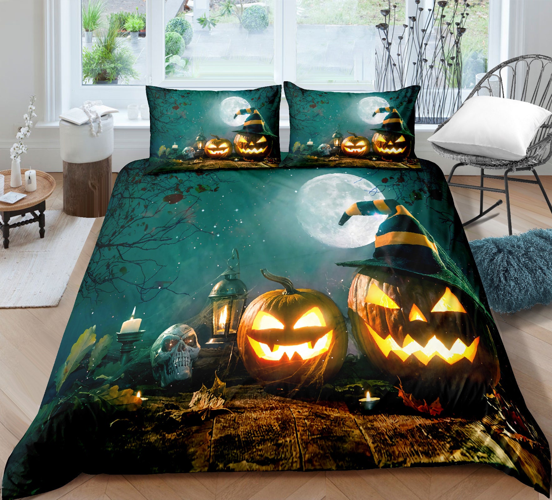 Halloween Bedding Pumpkin Duvet Cover 