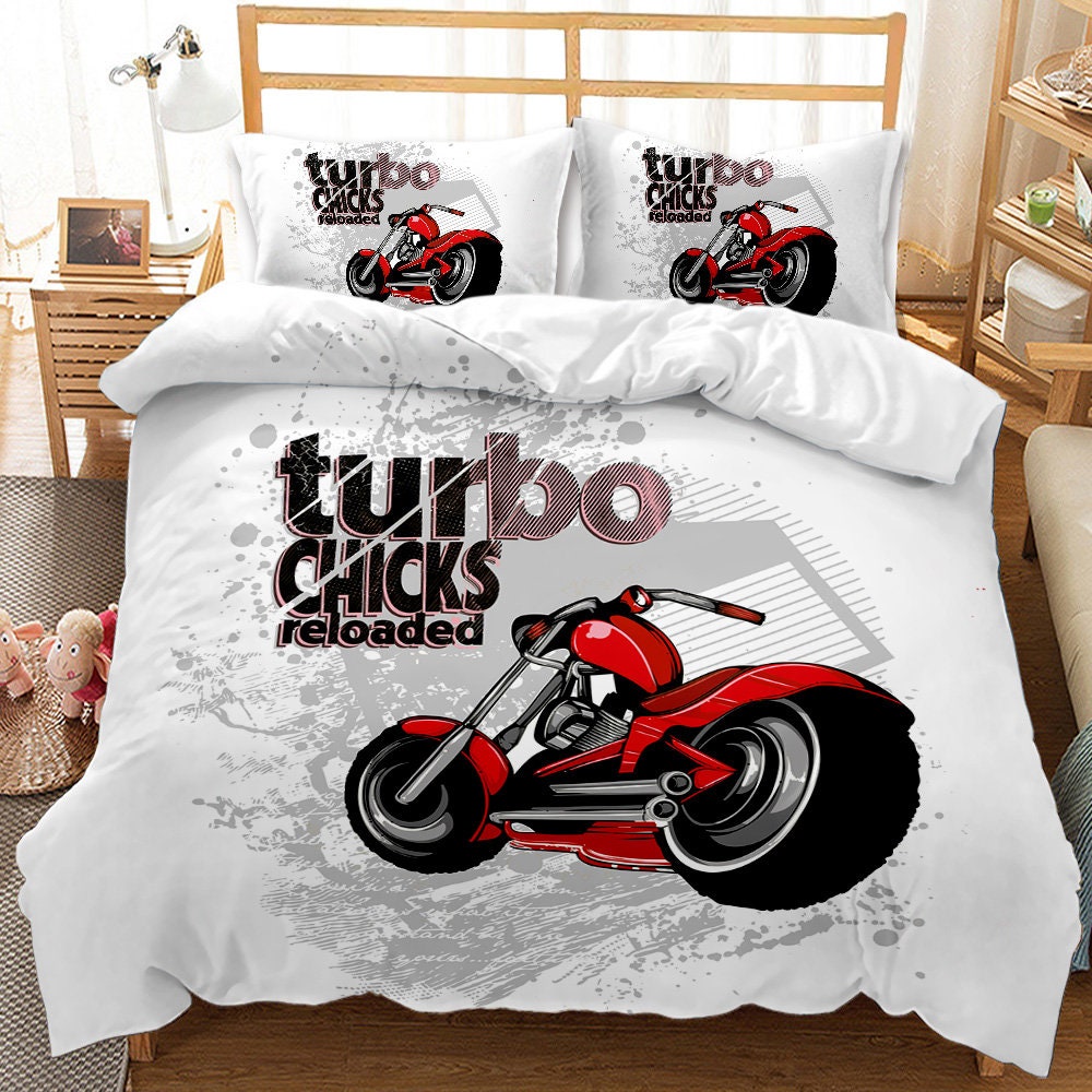 Motorbike Duvet Cover King Cover Set for Kids Etsy
