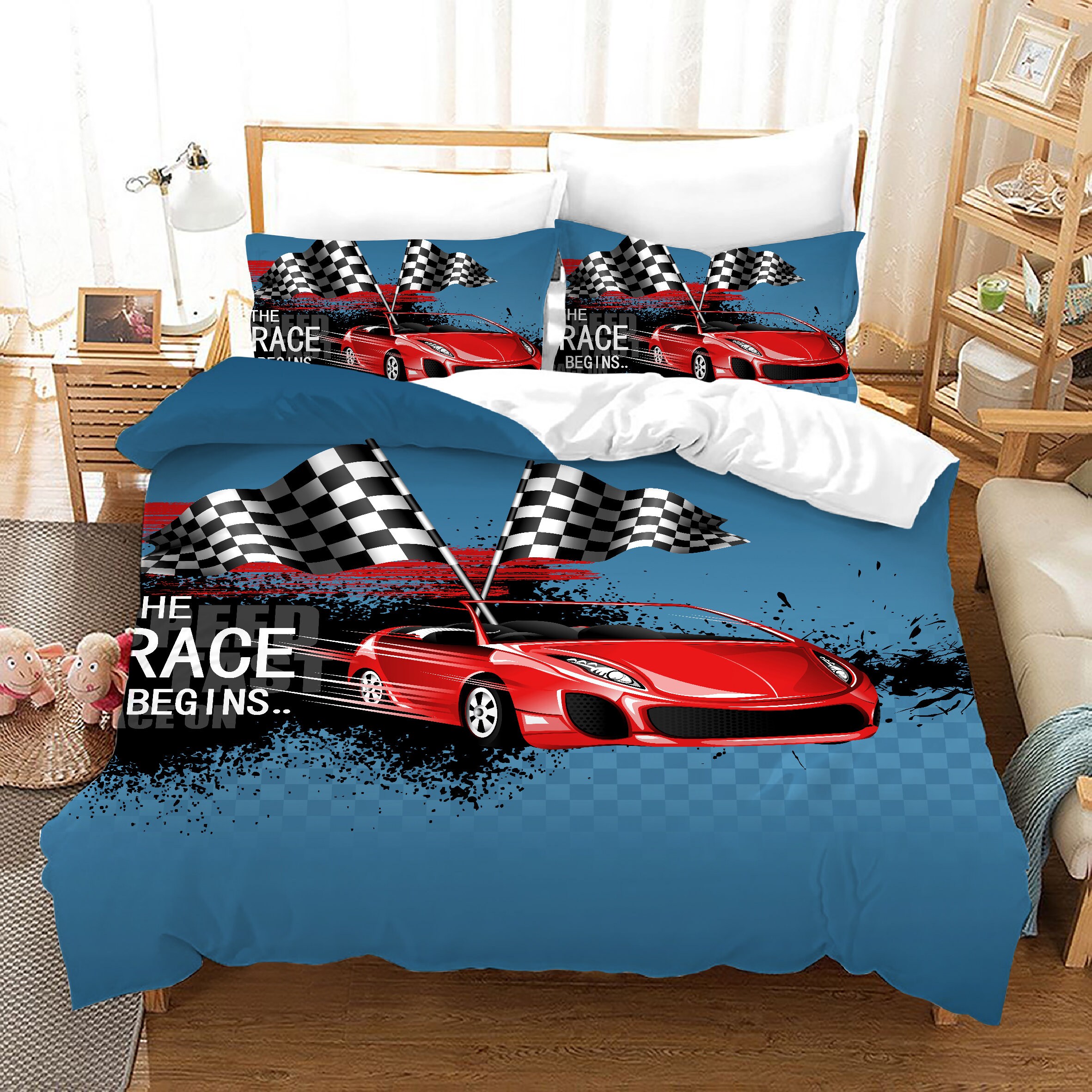 race car comforter set full