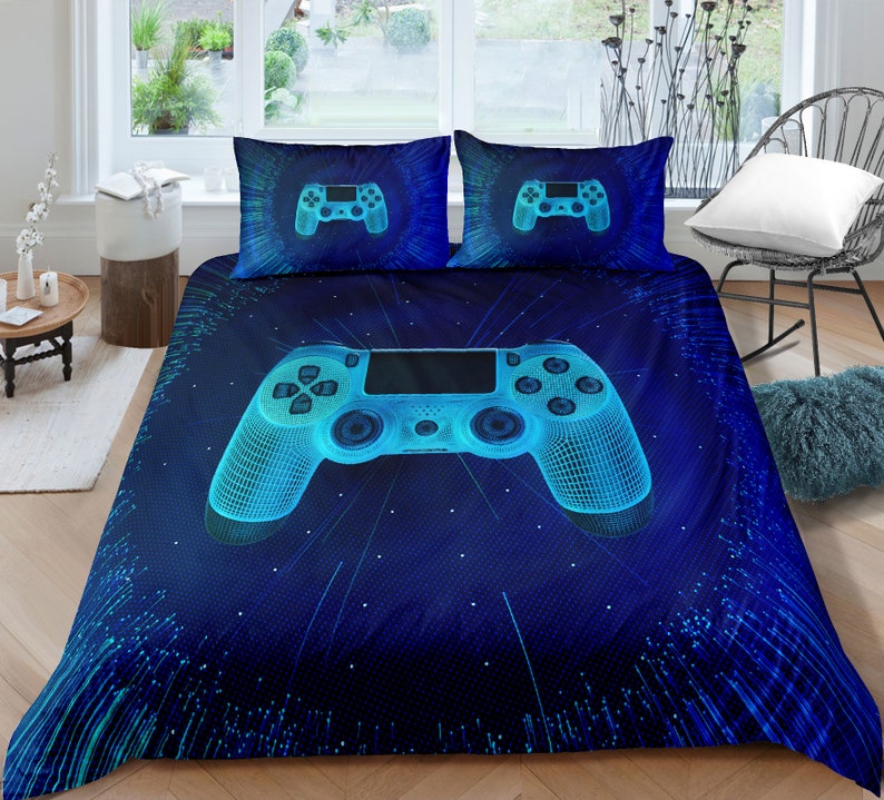 Tulsa Mall Teens Gamepad A surprise price is realized Duvet Cover Modern King Gamer Comforter Size