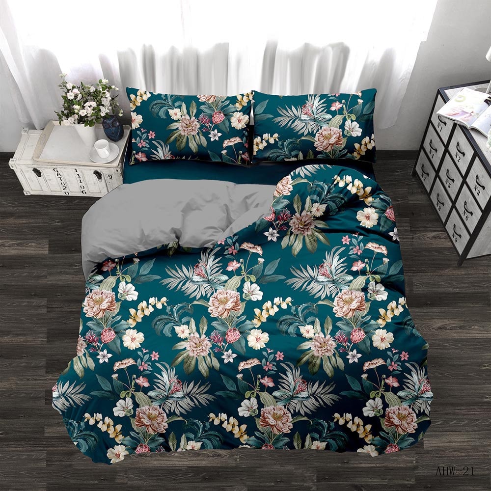 Vintage Style Garden Flower Duvet Cover Set 3D with Zipper Etsy