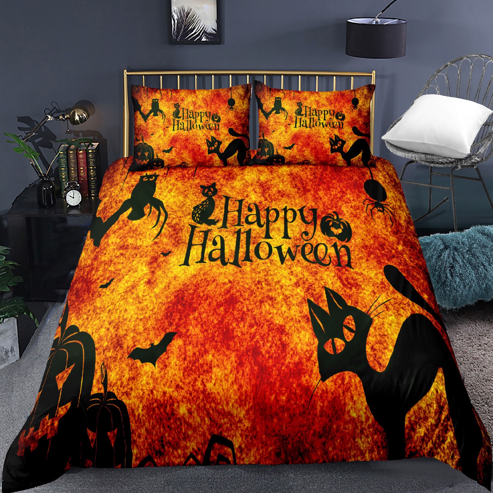 Halloween Bed Sheets Queen atelieryuwa.ciao.jp