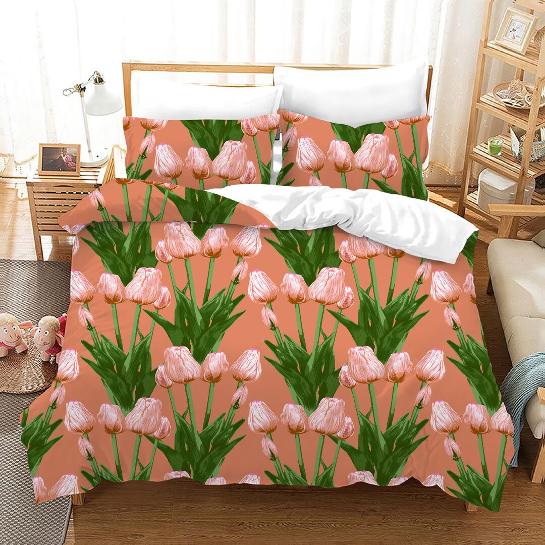 Tulip Duvet Cover 3D Beautiful Flower 