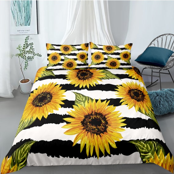 yellow black comforter set