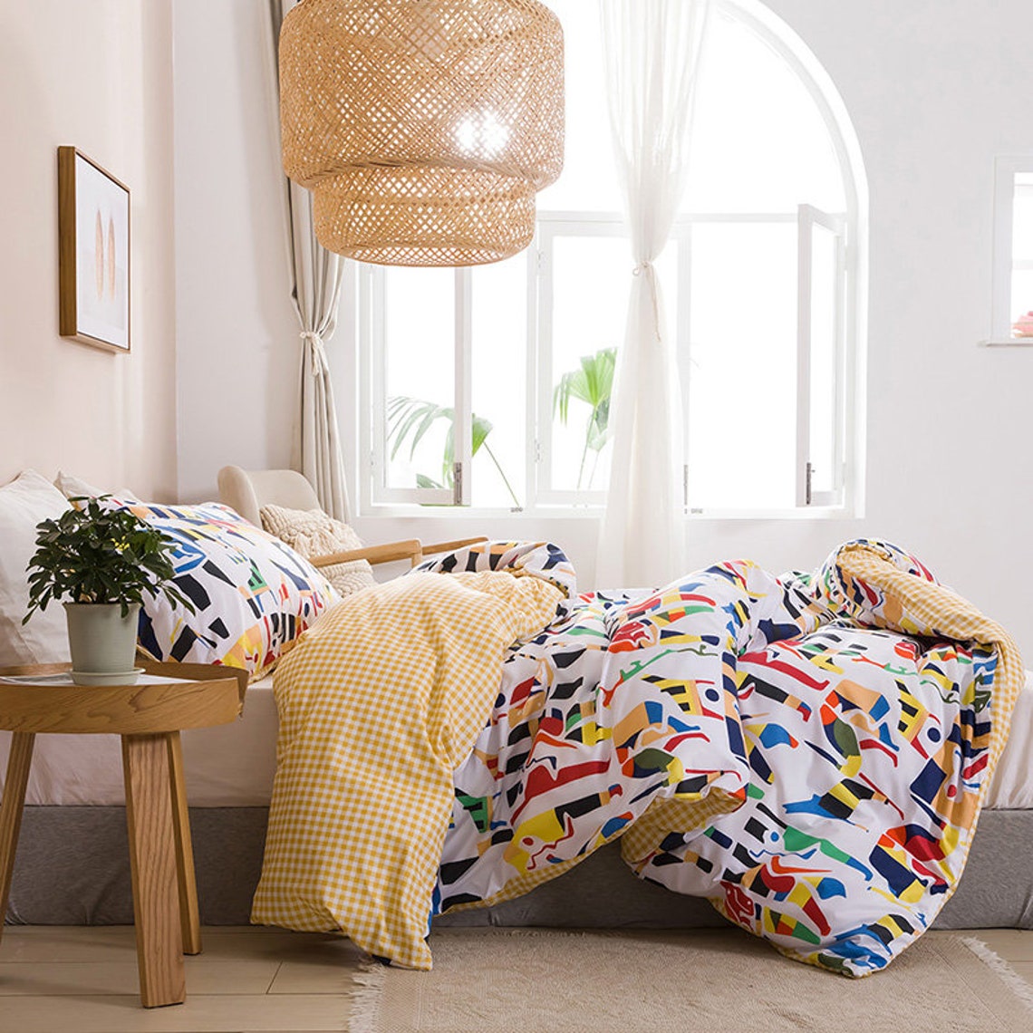 3 Piece Duvet Cover with Zipper Closure 100 Microfiber Etsy