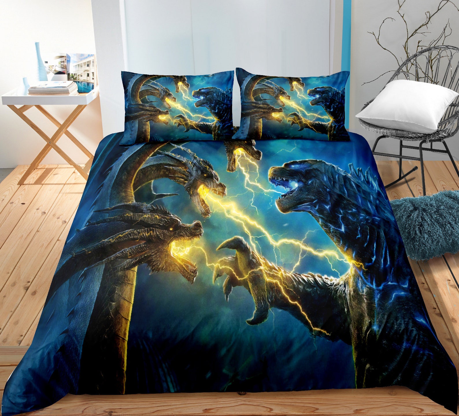 Godzilla Comforter Bed Sets Twin Sizescience Fiction Movies Etsy Canada