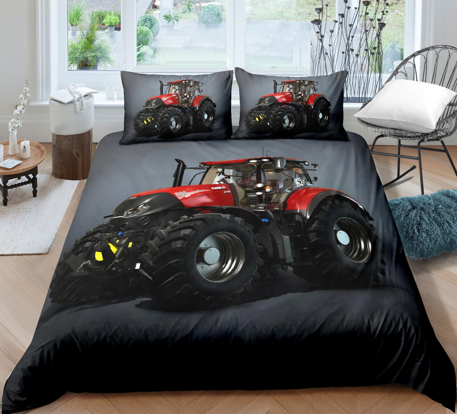 Kids Excavator Comforter Cover Tractor Truck Bedding Set Etsy