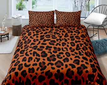 Leopard Print Bedding Set Queen Size 