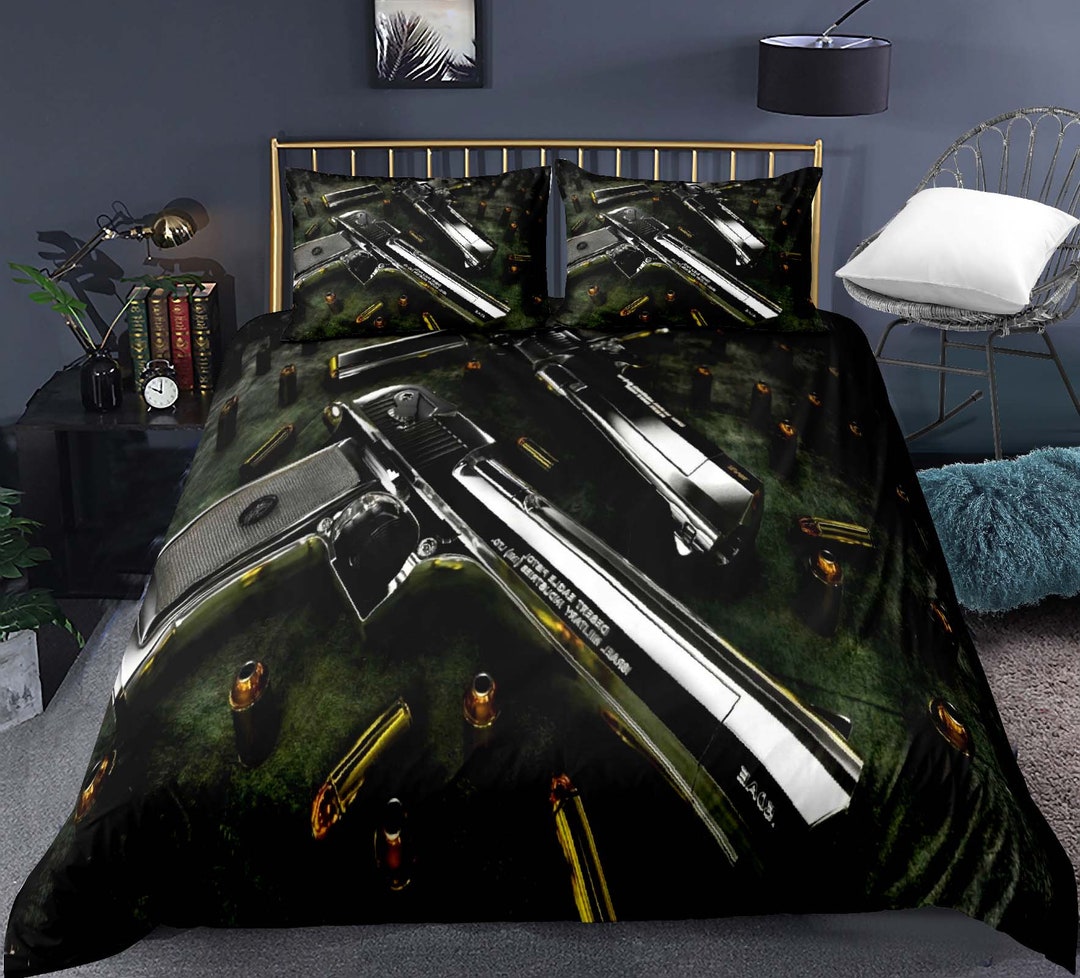 Guns Bedding Set Firearms Ammunition Duvet Cover Set for Kids Etsy