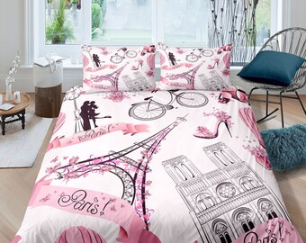 Multi Color Printed 3 Pieces With Fitted Sheet For Girls Astrea Textiles 100% Cotton Girls Duvet Cover Sets Twin Size Single Bed Blanket/Duvet/Quilt Cover Set Paris Love Multi Color Printed 3 Pieces With Fitted Sheet For Girls Astrea Textiles 100% Cotton Girls Duvet Cover Sets Twin Size Single Bed Blanket/Duvet/Quilt Cover Set Paris Love