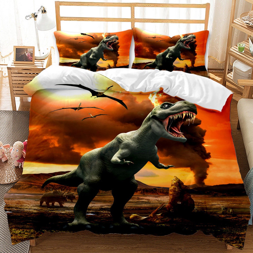 Dinosaur Duvet Cover King Size Ancient Animal Comforter Cover Etsy