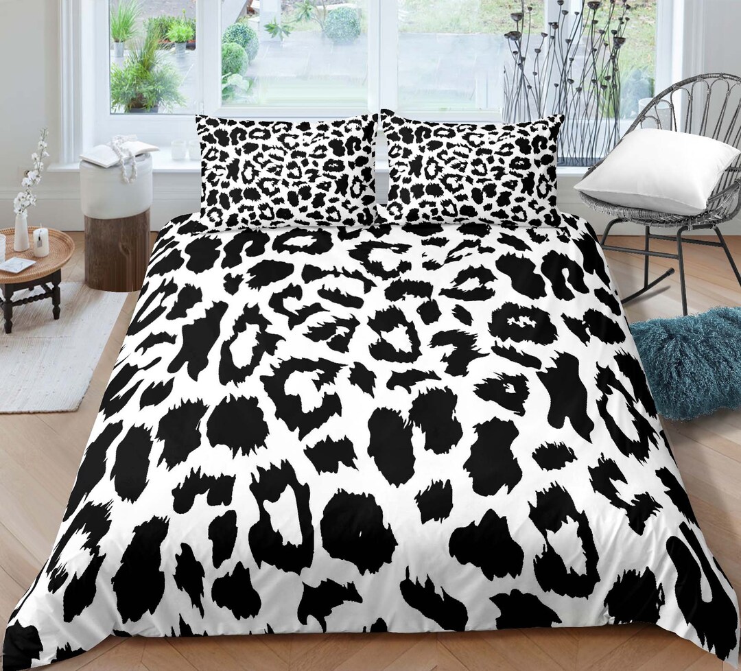 Leopard Print Comforter Cover Set King 