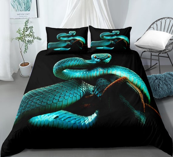 Snake Pattern Duvet Cover Wild Animal 