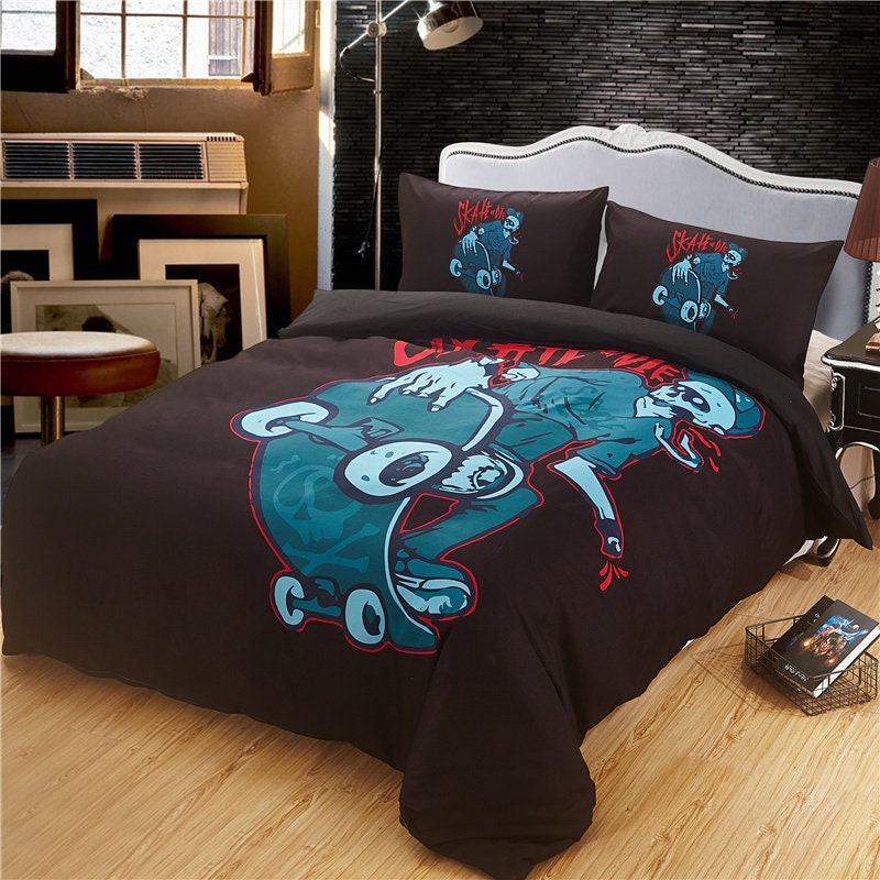 Skateboard Duvet Cover Set Twin Full Queen King Size for Boys Etsy