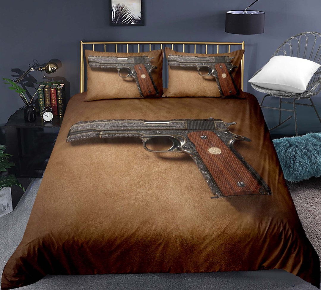 Guns Bedding Set Firearms Ammunition Duvet Cover Set for Kids Etsy