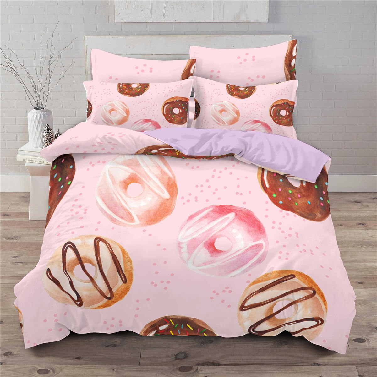 3D Donut Comforter Cover Dessert Duvet Cover Food Theme Pink Etsy