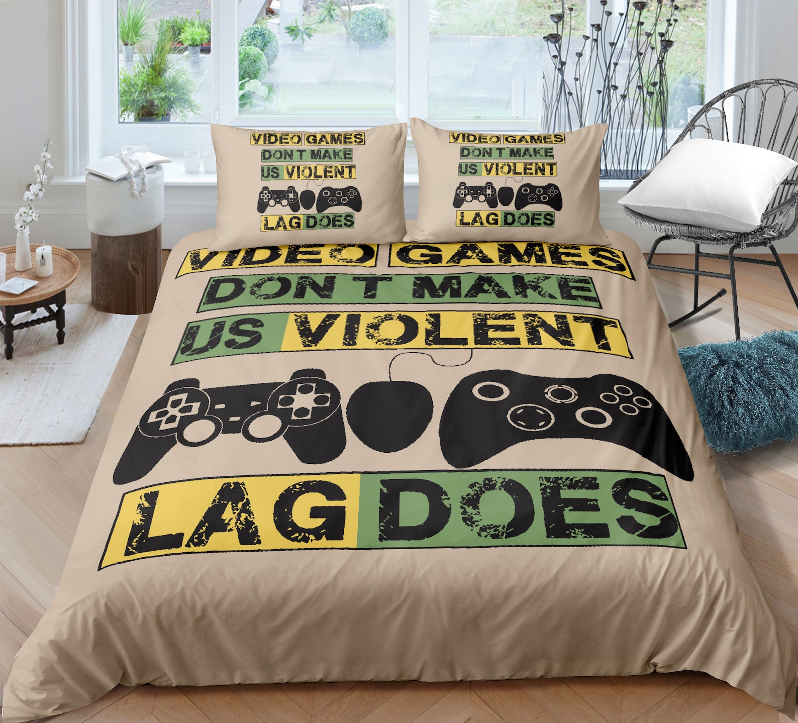 Gamer Bedding Set Queen Size for Kids Boys Bedroom Gaming Bed Etsy