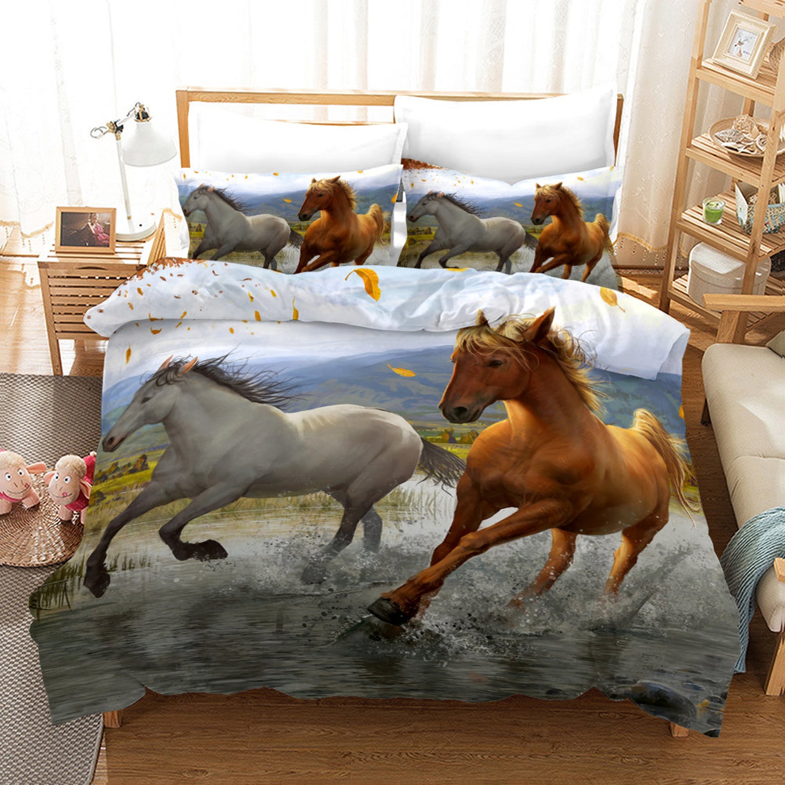 Horse Duvet Cover Twin Single Set1Quilt Cover2 Etsy